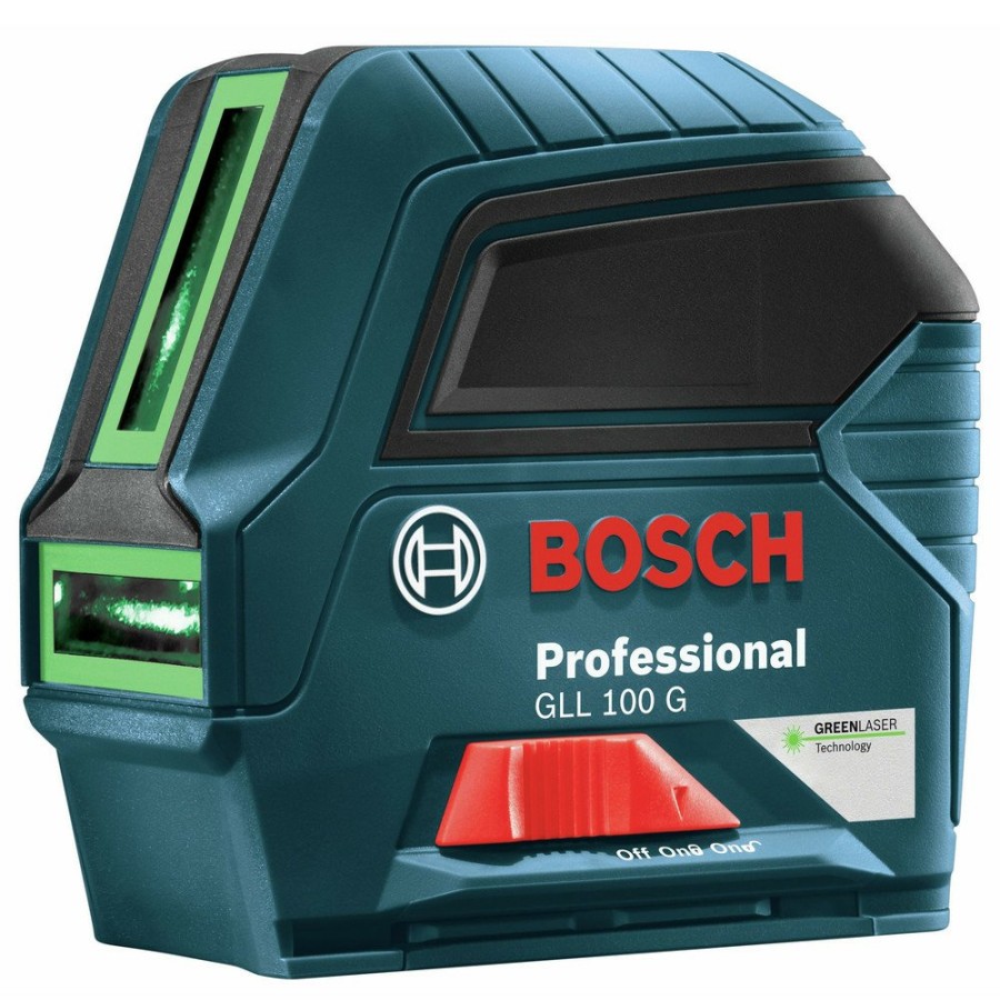 Hand Tools Bosch Rotary Lasers | Factory Reconditioned Bosch Gll100G-Rt Green Beam Self-Leveling Cross Line Laser