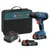 Power Tools Bosch Drill Drivers | Factory Reconditioned Bosch Gsr18V-190B22-Rt 18V Lithium-Ion Compact 1/2 In. Cordless Drill Driver Kit With (2) Slimpack 1.5 Ah Batteries