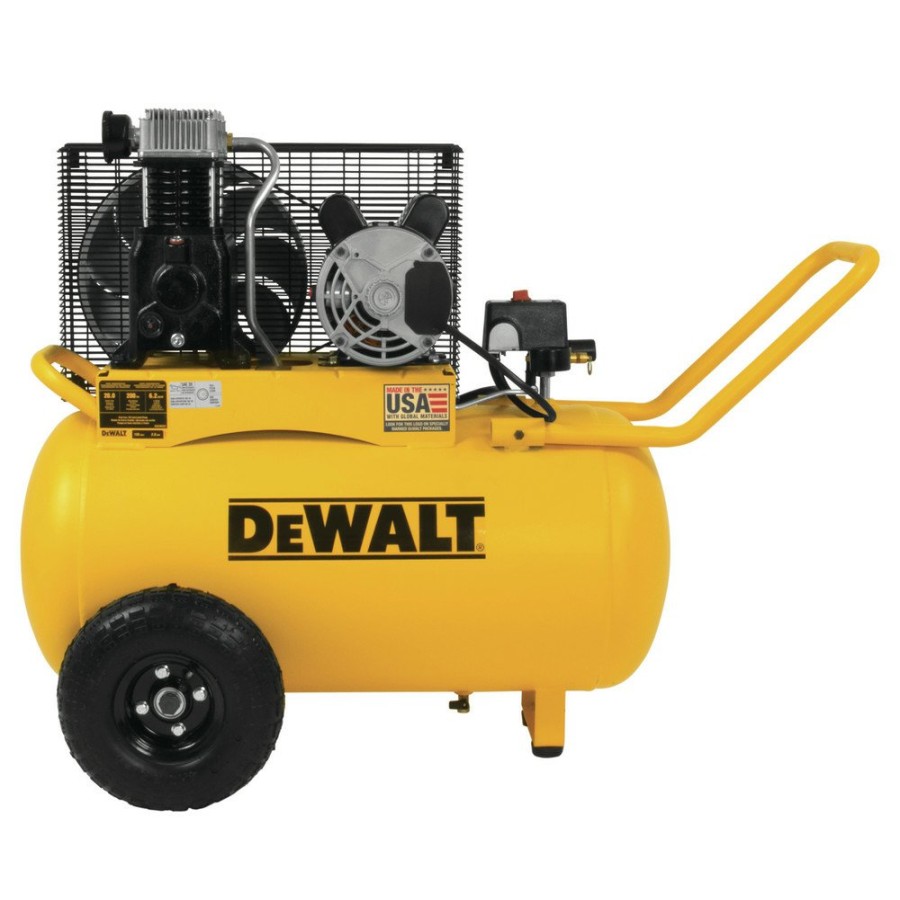 Air Tools And Equipment Dewalt Portable Air Compressors | Dewalt Dxcm201 2 Hp 20 Gallon Oil-Lube Hotdog Air Compressor