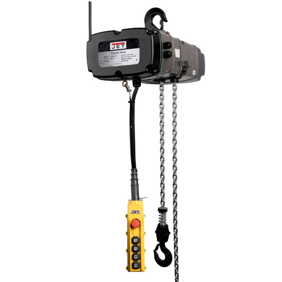 Material Handling JET | Jet 144005 460V 11 Amp Ts Series 2 Speed 1 Ton 15 Ft. Lift 3-Phase Electric Chain Hoist