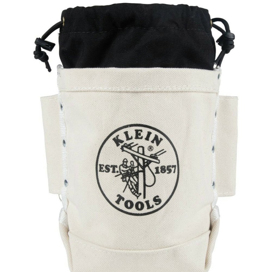 Tool Storage Klein Tools | Klein Tools 5416Tc 5 In. X 10 In. X 9 In. Top Closing Canvas Tool Bag With Tunnel Connect