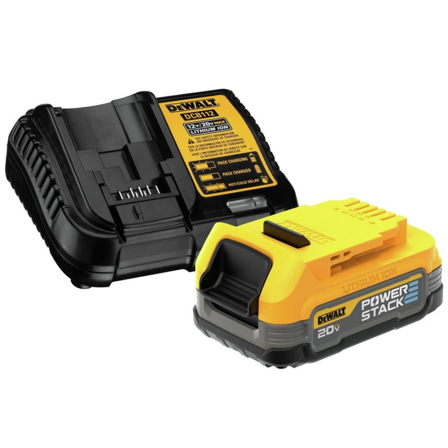 Batteries & Chargers Dewalt | Dewalt Dcbp034C 20V Max Powerstack Compact Lithium-Ion Battery And Charger Starter Kit (1.7 Ah)