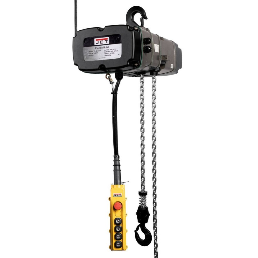 Material Handling JET | Jet 140233 230V 6.9 Amp Ts Series 2 Speed 1/2 Ton 10 Ft. Lift 3-Phase Electric Chain Hoist