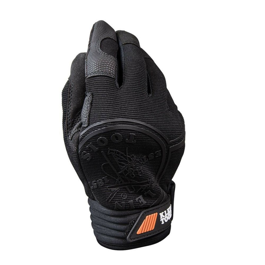 Safety Equipment Klein Tools | Klein Tools 40232 Extra Grip Wire Pulling Work Gloves With Thumb Reinforcements And Grip Patches - Black, Medium