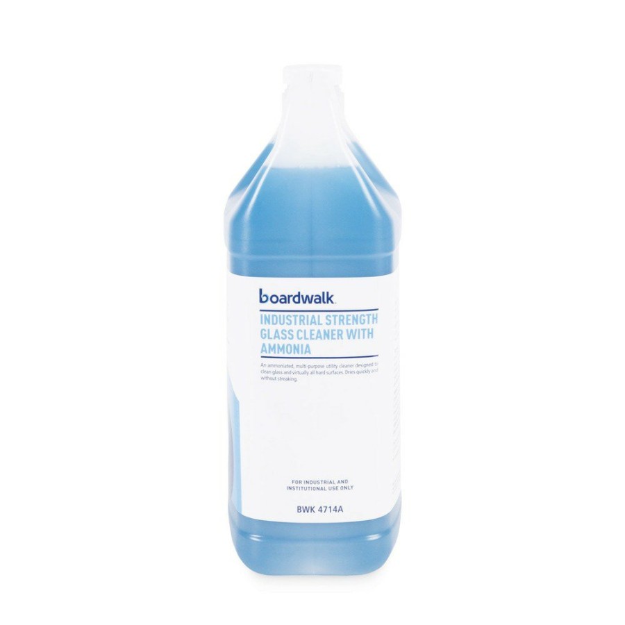 Facility Maintenance & Supplies Boardwalk Cleaners | Boardwalk Bwk4714Aea 1 Gallon Bottle Industrial Strength Glass Cleaner With Ammonia