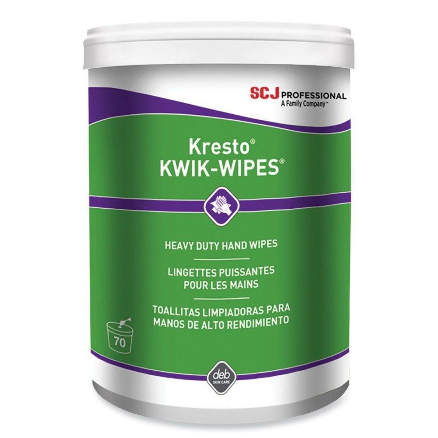 Facility Maintenance & Supplies SC Johnson Hand Wipes | Sc Johnson Kkw70W 7.9 In. X 5.7 In. 1-Ply Cloth Kresto Kwik-Wipes - Citrus, White (70/Pack, 6 Packs/Carton)