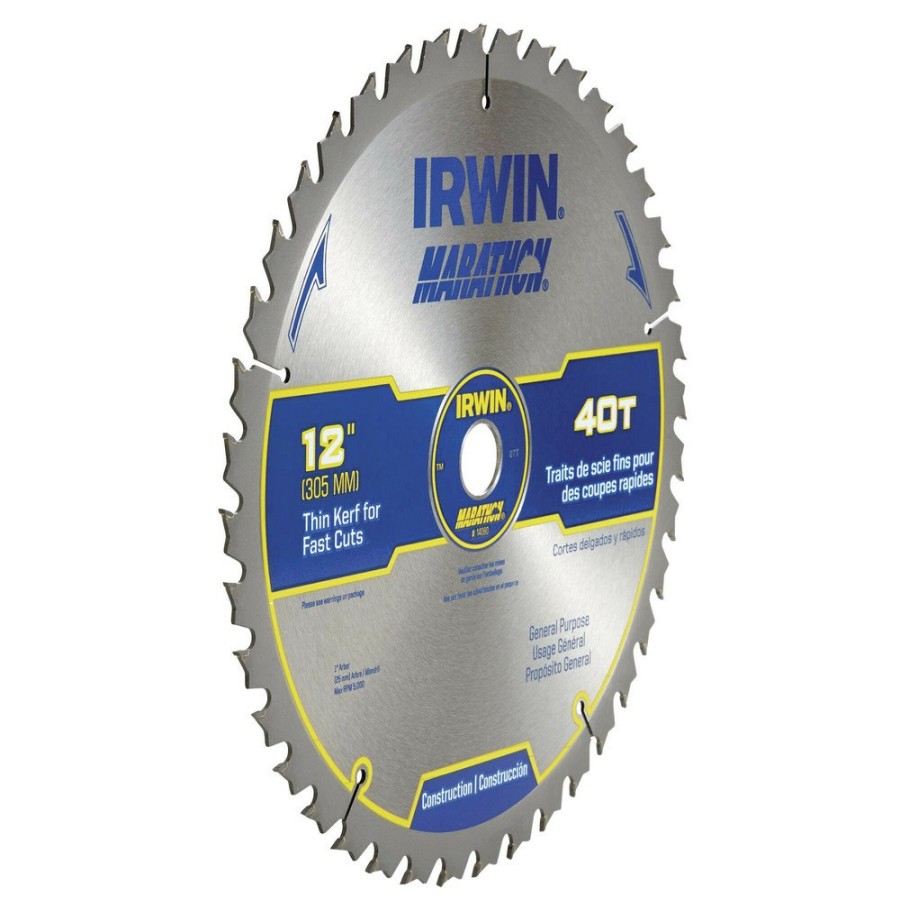 Power Tool Accessories Irwin Miter Saw Blades | Irwin 14080 Marathon 10 In. 40 Tooth Miter Table Saw Blade