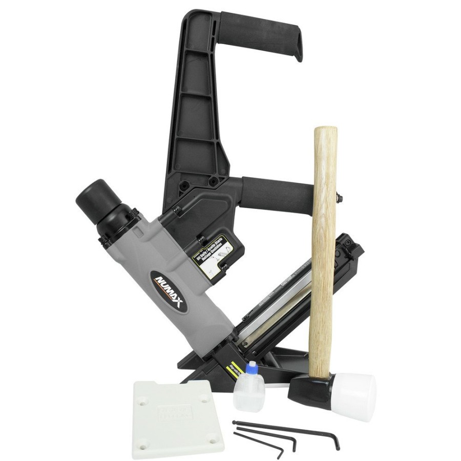 Power Tools NuMax Nailers | Numax S50Lsdh Numax 2-In-1 Dual Handle Flooring Nailer And Stapler