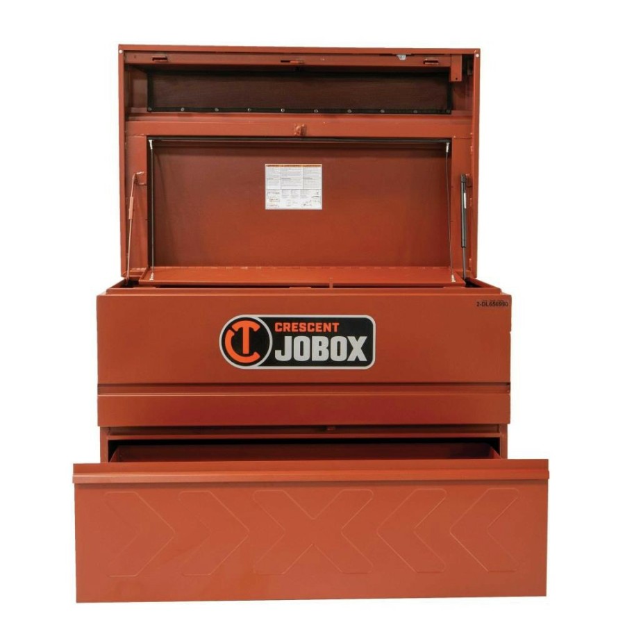 Tool Storage JOBOX On Site Chests | Jobox 2Dl-656990 Site-Vault Heavy Duty 30 In. X 48 In. Tool Chest With Drawer And Lid Storage