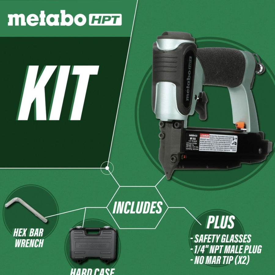 Air Tools And Equipment Metabo HPT Nail Guns | Metabo Hpt Np35Am 1-3/8 In. 23-Gauge Micro Pin Nailer