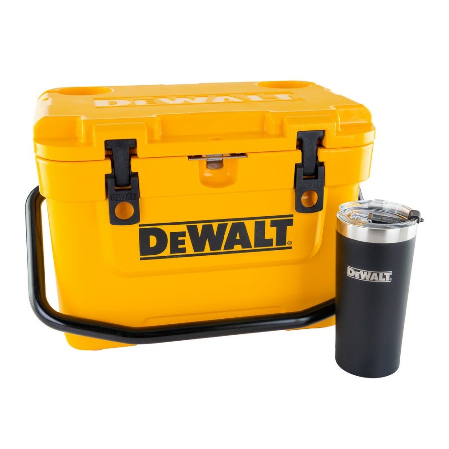 Clothing And Gear Dewalt | Dewalt Dxc1002B 10 Quart Roto-Molded Lunchbox Cooler/ 20 Oz. Black Tumbler Combo