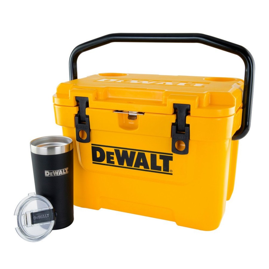 Clothing And Gear Dewalt | Dewalt Dxc1002B 10 Quart Roto-Molded Lunchbox Cooler/ 20 Oz. Black Tumbler Combo