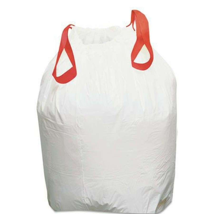 Facility Maintenance & Supplies Draw 'n Tie | Draw 'N Tie Web1Dk200 13 Gallon 0.9 Mil 24.5 In. X 27.38 In. Heavy-Duty Trash Bags - White (200/Box)