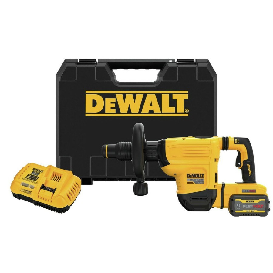 Power Tools Dewalt Rotary Hammers | Dewalt Dch832X1 60V Max Brushless Lithium-Ion 15 Lbs. Cordless Sds Max Chipping Hammer Kit (9 Ah)