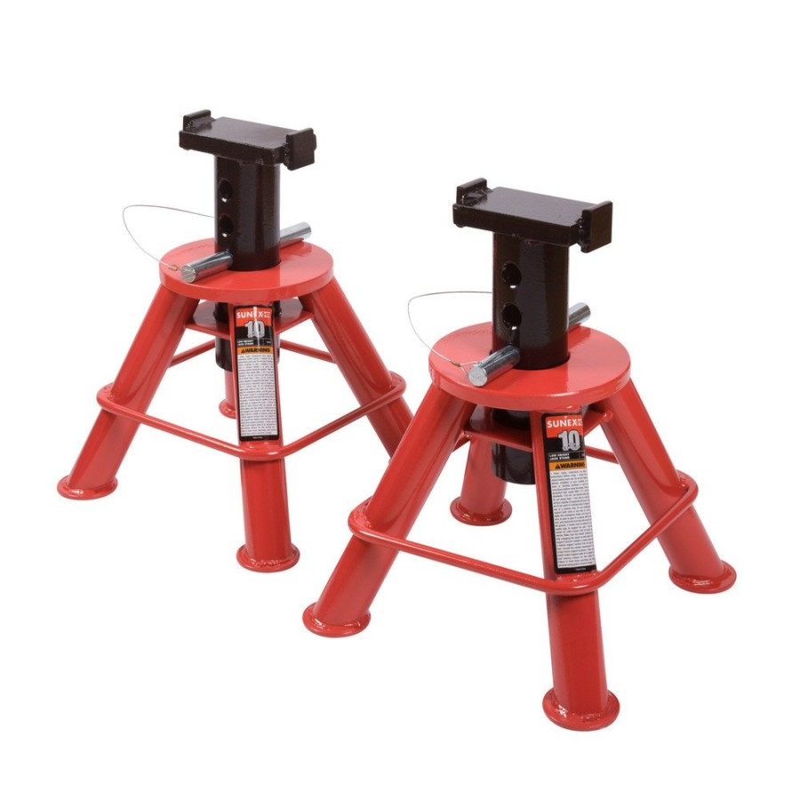 Automotive Sunex Jack Stands | Sunex 1210 10 Ton Low Height Pin Type Jack Stands (Pair)