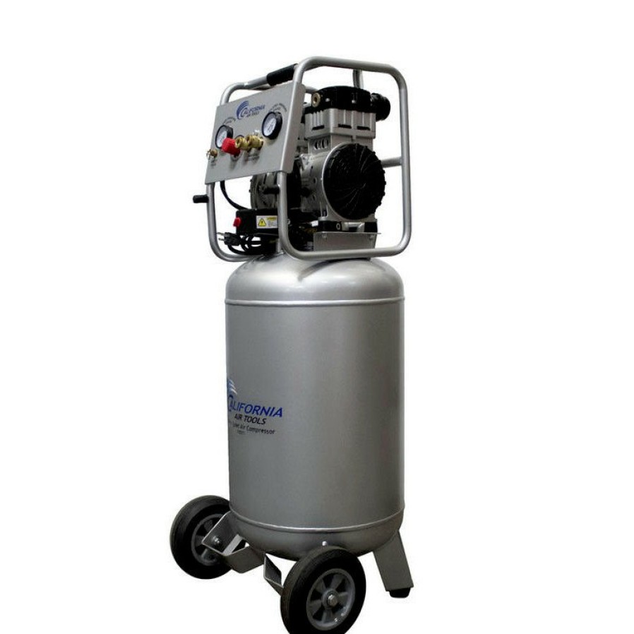 Air Tools And Equipment California Air Tools Portable Air Compressors | California Air Tools Cat-20020-22060 2 Hp 20 Gallon 220V 60Hz Ultra Quiet And Oil-Free Steel Tank Dolly Air Compressor