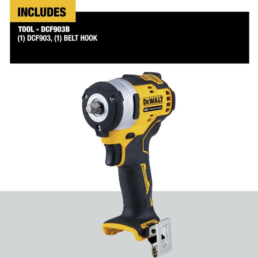 Power Tools Dewalt | Dewalt Dcf903B 12V Max Xtreme Brushless 3/8 In. Cordless Impact Wrench (Tool Only)