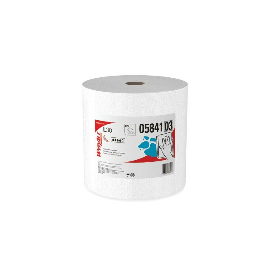 Facility Maintenance & Supplies WypAll | Wypall 05841 875/Roll L30 Wipers Jumbo Roll - White