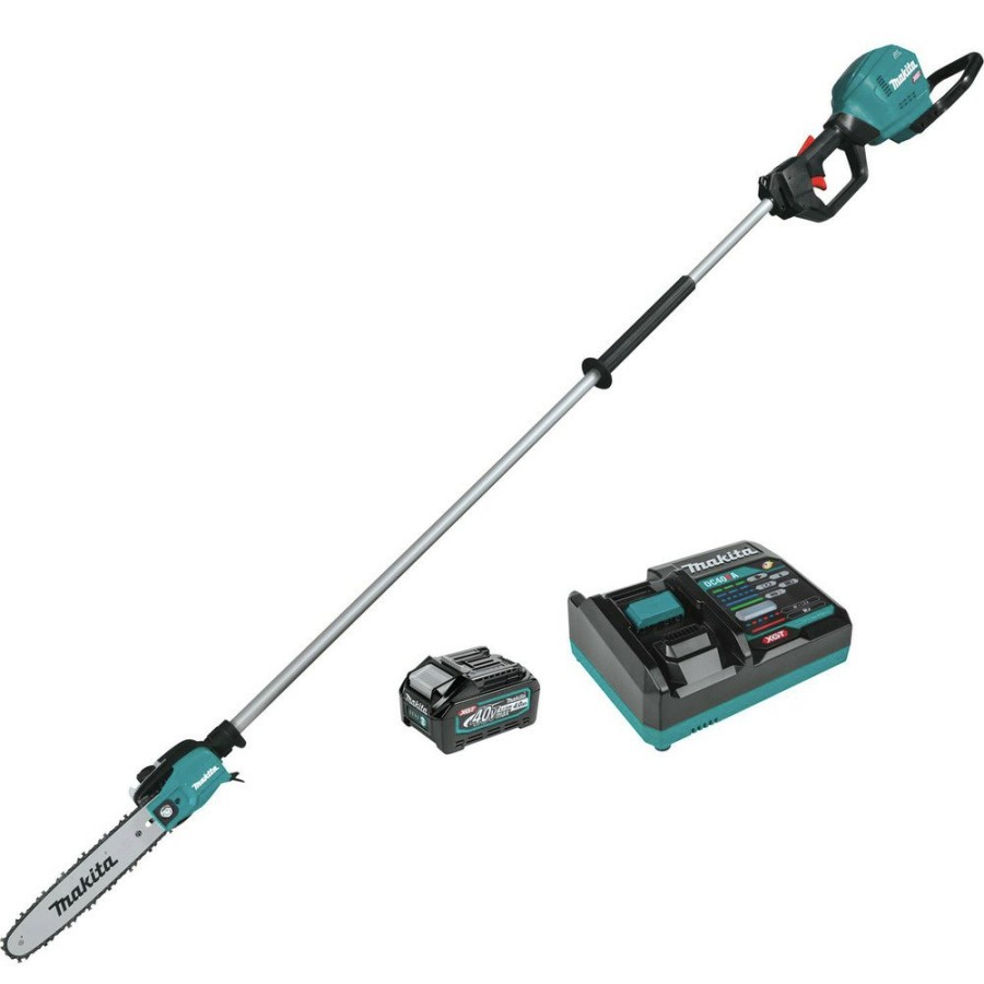 Outdoor Power Tools & Equipment Makita | Makita Gau01M1 40V Max Xgt Brushless Lithium-Ion 10 In. X 8 Ft. Cordless Pole Saw Kit (4 Ah)