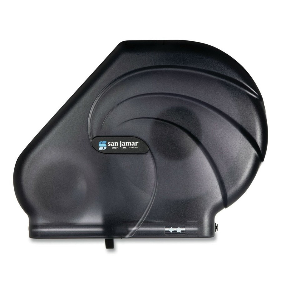 Facility Maintenance & Supplies San Jamar | San Jamar R3090Tbk Oceans Reserva 16.75 In. X 5.5 In. X 12.25 In. Jumbo Tissue Dispenser With Stub - Black Pearl