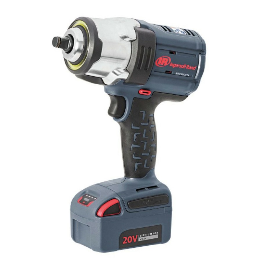 Power Tools Ingersoll Rand | Ingersoll Rand Irtw7152-K12 Iqv20 Brushless Lithium-Ion 1/2 In. Cordless High Torque Impact Wrench Kit (5 Ah)