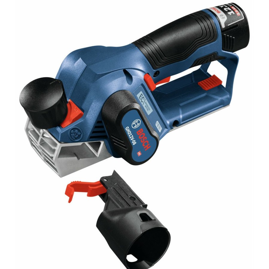 Woodworking Tools Bosch Hand Held Electric Planers | Factory Reconditioned Bosch Gho12V-08N-Rt 12V Max Brushless Lithium-Ion 2.2 In. Cordless Planer (Tool Only)