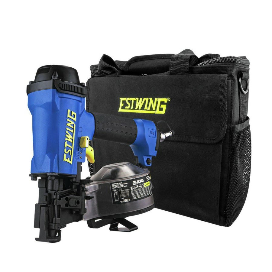 Air Tools And Equipment Estwing Nail Guns | Estwing Ecn45 15 Degree 1-3/4 In. Pneumatic Coil Roofing Nailer With Bag