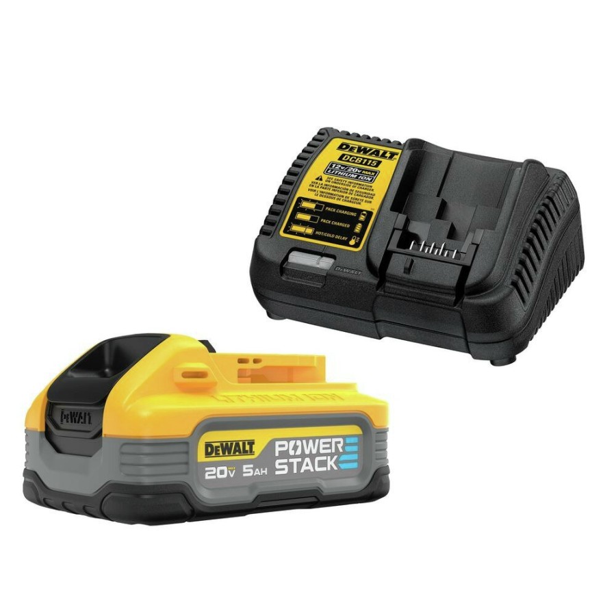 Batteries & Chargers Dewalt | Dewalt Dcbp520C Powerstack 20V Max 5 Ah Lithium-Ion Battery And Charger Kit