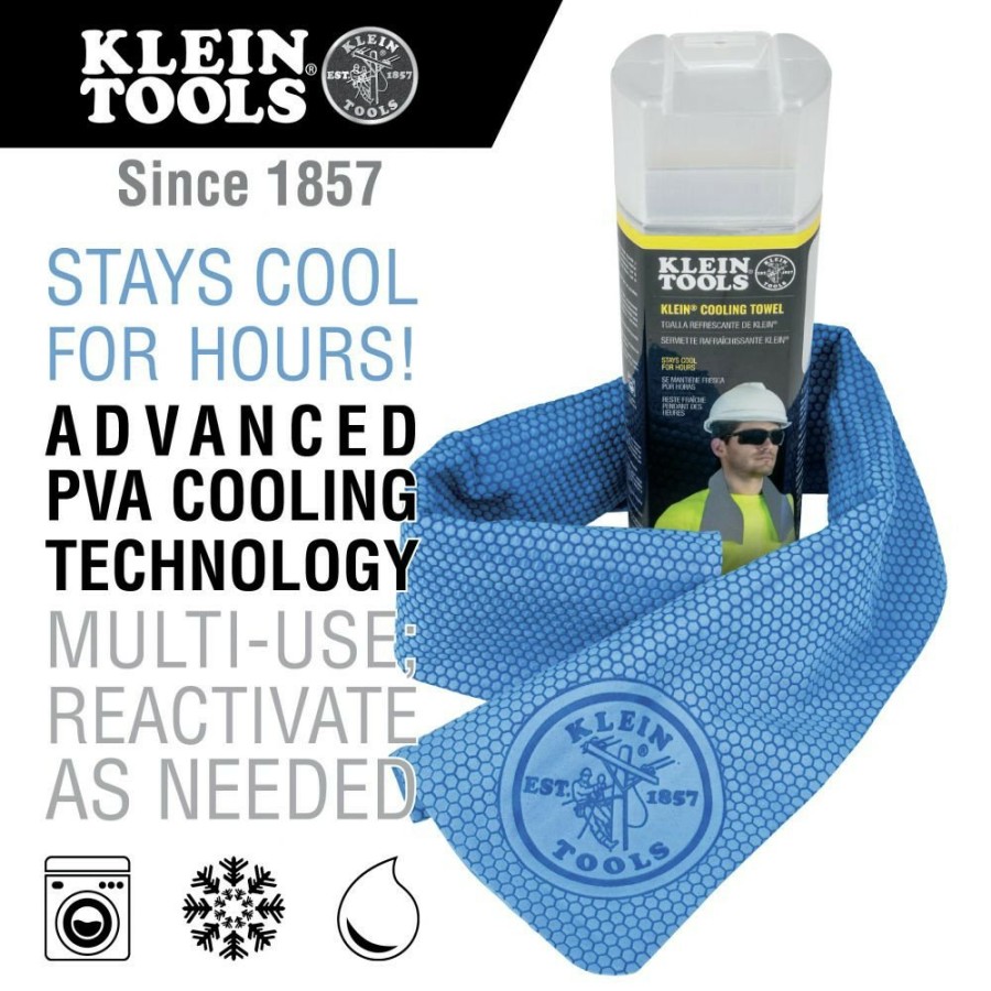 Clothing And Gear Klein Tools | Klein Tools 60090 Cooling Towel - Blue