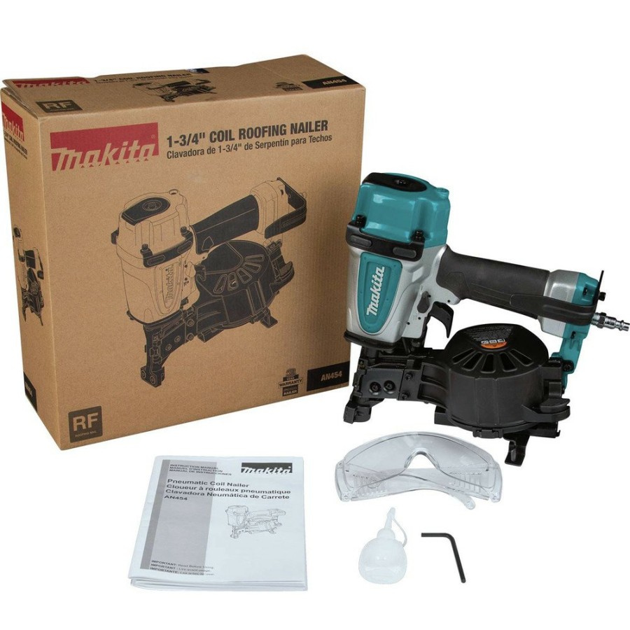 Air Tools And Equipment Makita Nail Guns | Factory Reconditioned Makita An454-R 1-3/4 In. Coil Roofing Nailer