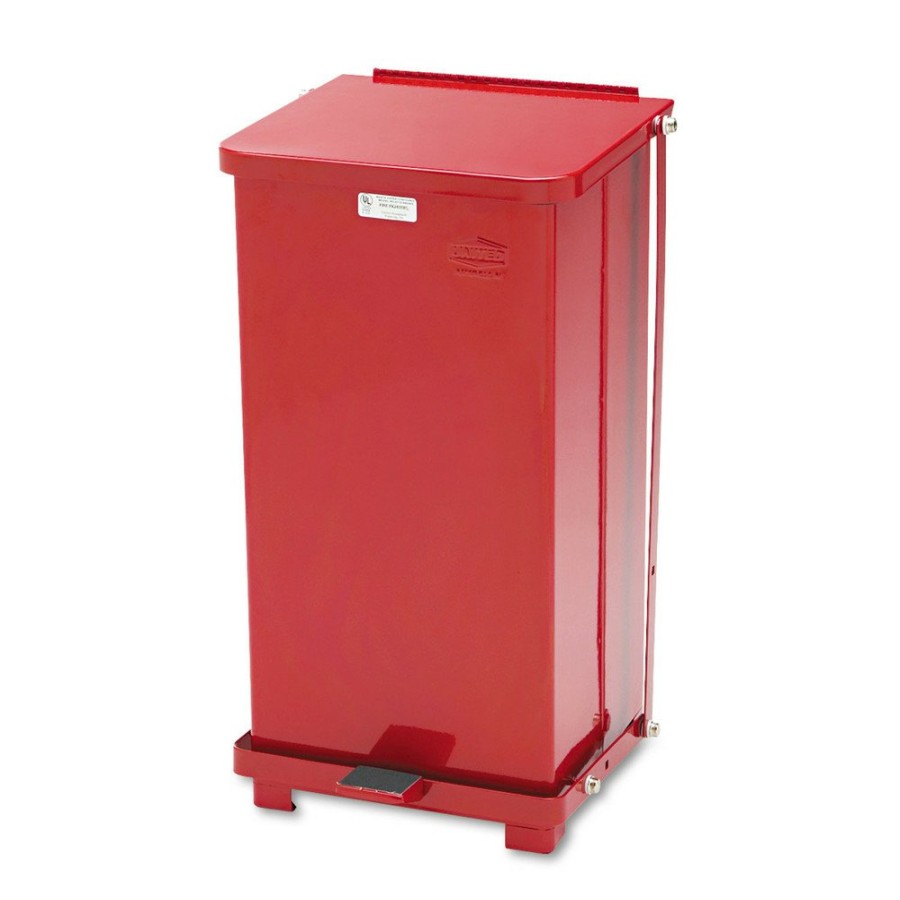 Facility Maintenance & Supplies Rubbermaid Commercial | Rubbermaid Commercial Fgst12Eplrd 6.5 Gal. Defenders Heavy-Duty Steel Step Can - Red