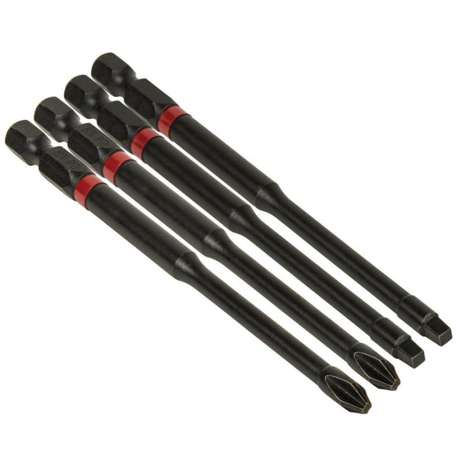 Power Tool Accessories Klein Tools Bits And Bit Sets | Klein Tools 32795 Pro Impact Power Bits - Assorted (4/Pack)