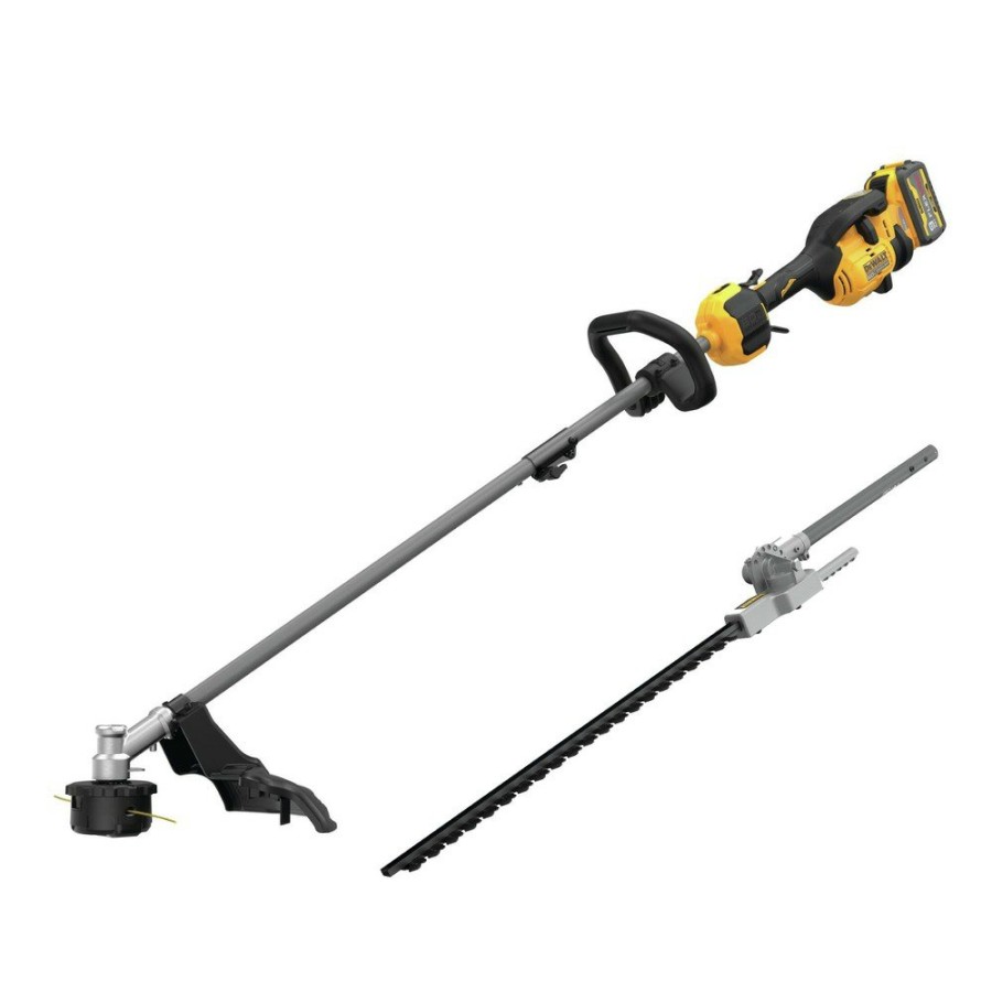 Outdoor Power Tools & Equipment Dewalt | Dewalt Dcst972X1Dwoas8Ht-Bndl 60V Max Brushless Lithium-Ion 17 In. Cordless String Trimmer Kit (9 Ah) And Articulating Hedge Trimmer Attachment Bundle