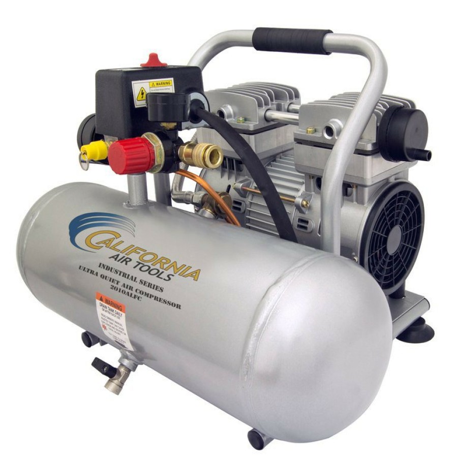 Air Tools And Equipment California Air Tools Portable Air Compressors | California Air Tools 2010Alfc 1 Hp 2 Gallon Ultra Quiet And Oil-Free Aluminum Tank Hot Dog Air Compressor