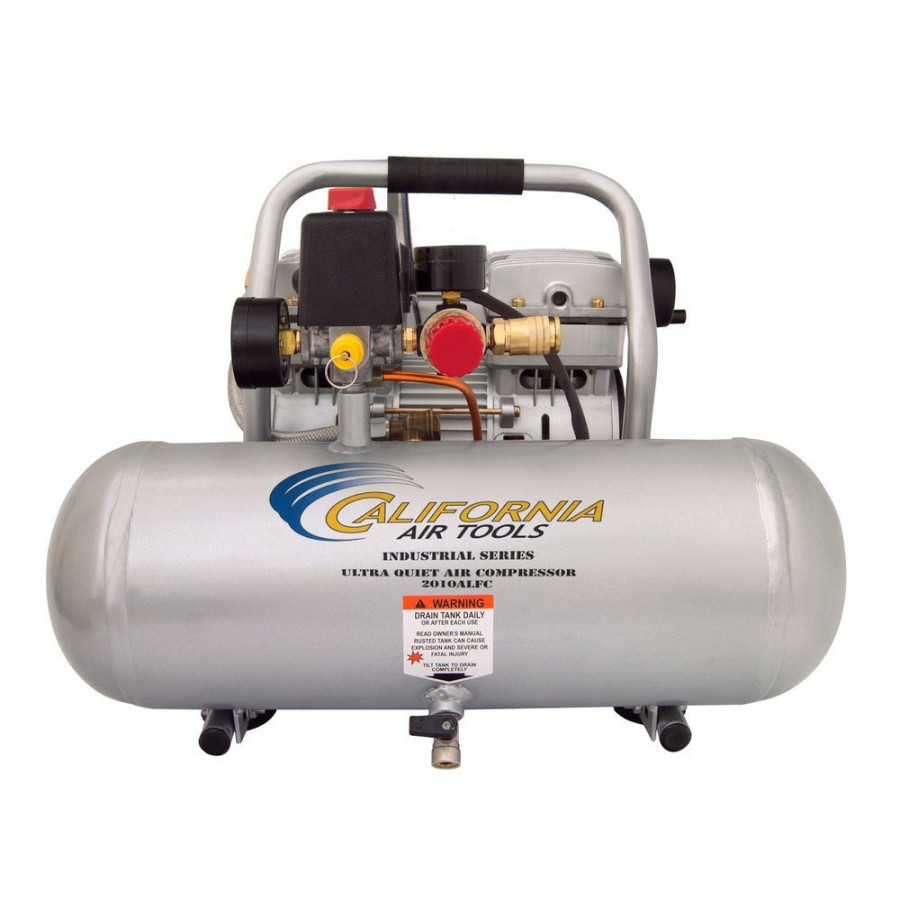 Air Tools And Equipment California Air Tools Portable Air Compressors | California Air Tools 2010Alfc 1 Hp 2 Gallon Ultra Quiet And Oil-Free Aluminum Tank Hot Dog Air Compressor