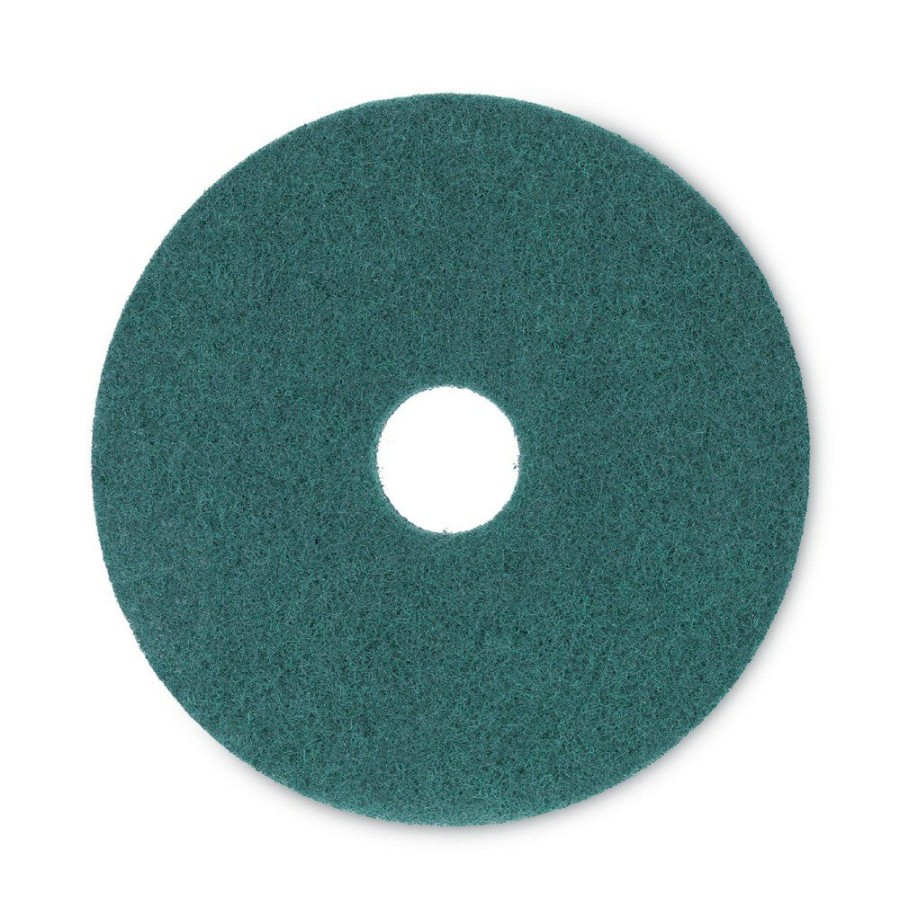 Facility Maintenance & Supplies Boardwalk Cleaning Tools | Boardwalk Bwk4016Gre 16 In. Diameter Heavy-Duty Scrubbing Floor Pads - Green (5/Carton)