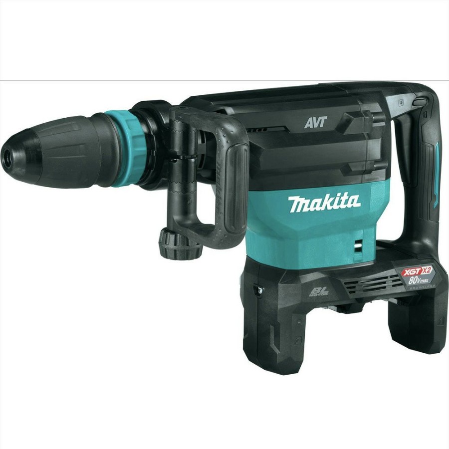 Power Tools Makita Demolition Hammers | Makita Gmh02Z 80V Max Xgt (40V Max X2) Aws Capable Brushless Lithium-Ion 28 Lbs. Cordless Avt Demolition Hammer, Accepts Sds-Max Bits (Tool Only)