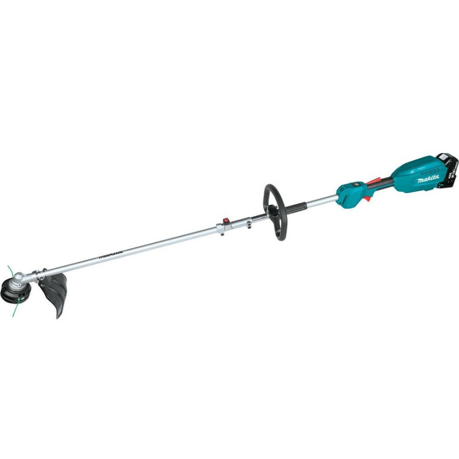 Outdoor Power Tools & Equipment Makita | Makita Xux02Sm1X4 18V Lxt Bl Li-Ion Cordless Couple Shaft Power Head Kit With 13 In. String Trimmer Attachment And 10 In. Pole Saw Attachment (4 Ah)