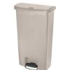 Facility Maintenance & Supplies Rubbermaid Commercial | Rubbermaid Commercial 1883460 Streamline 18-Gallon Resin Front Step Style Step-On Container - Beige