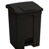 Facility Maintenance & Supplies Safco | Safco 9922Bl 17 Gallon Capacity Plastic Step-On Receptacle - Black