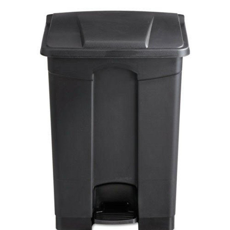 Facility Maintenance & Supplies Safco | Safco 9922Bl 17 Gallon Capacity Plastic Step-On Receptacle - Black