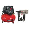 Air Tools And Equipment Porter-Cable Compressor Combo Kits | Porter-Cable C2002-Ns150C 0.8 Hp 6 Gallon Oil-Free Pancake Air Compressor And 18-Gauge 1-1/2 In. Narrow Crown Stapler Kit Bundle