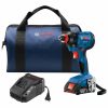 Power Tools Bosch Impact Drivers | Factory Reconditioned Bosch Gdx18V-1600B12-Rt 18V Freak Lithium-Ion 1/4 In. And 1/2 In. Cordless Two-In-One Bit/Socket Impact Driver Kit (2 Ah)