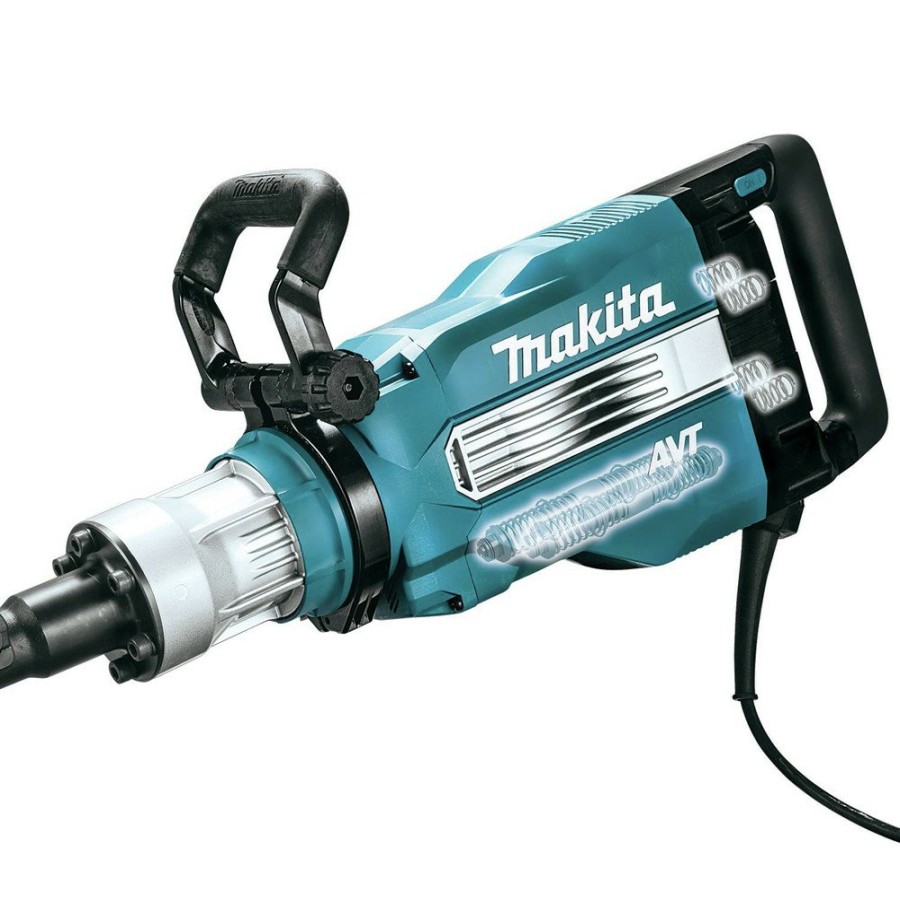 Power Tools Makita Demolition Hammers | Makita Hm1512 120V 15 Amp 45 Lbs. Corded Avt Demolition Hammer With 1-1/8 In. Hex Bit