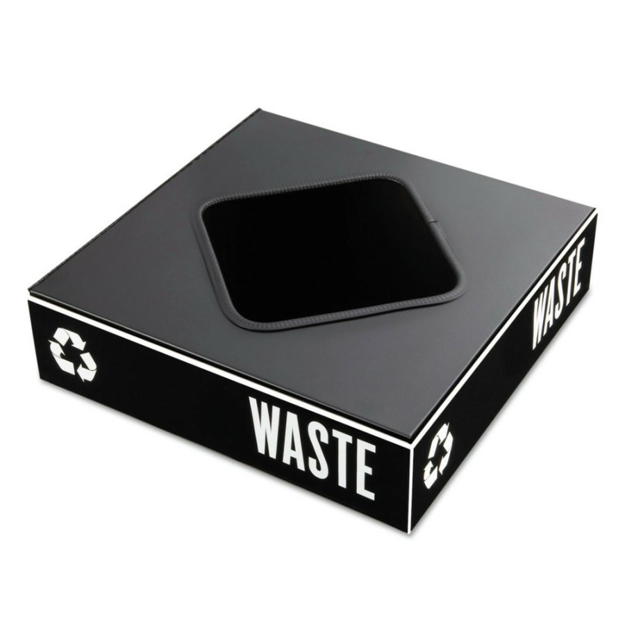 Facility Maintenance & Supplies Safco | Safco 2989Bl 15.25 In. X 15.25 In. X 2 In. Public Square Recycling Container Lid - Black