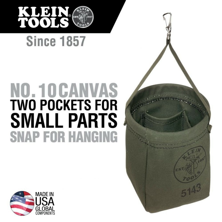 Tool Storage Klein Tools | Klein Tools 5143 Tapered-Bottom Canvas Bag