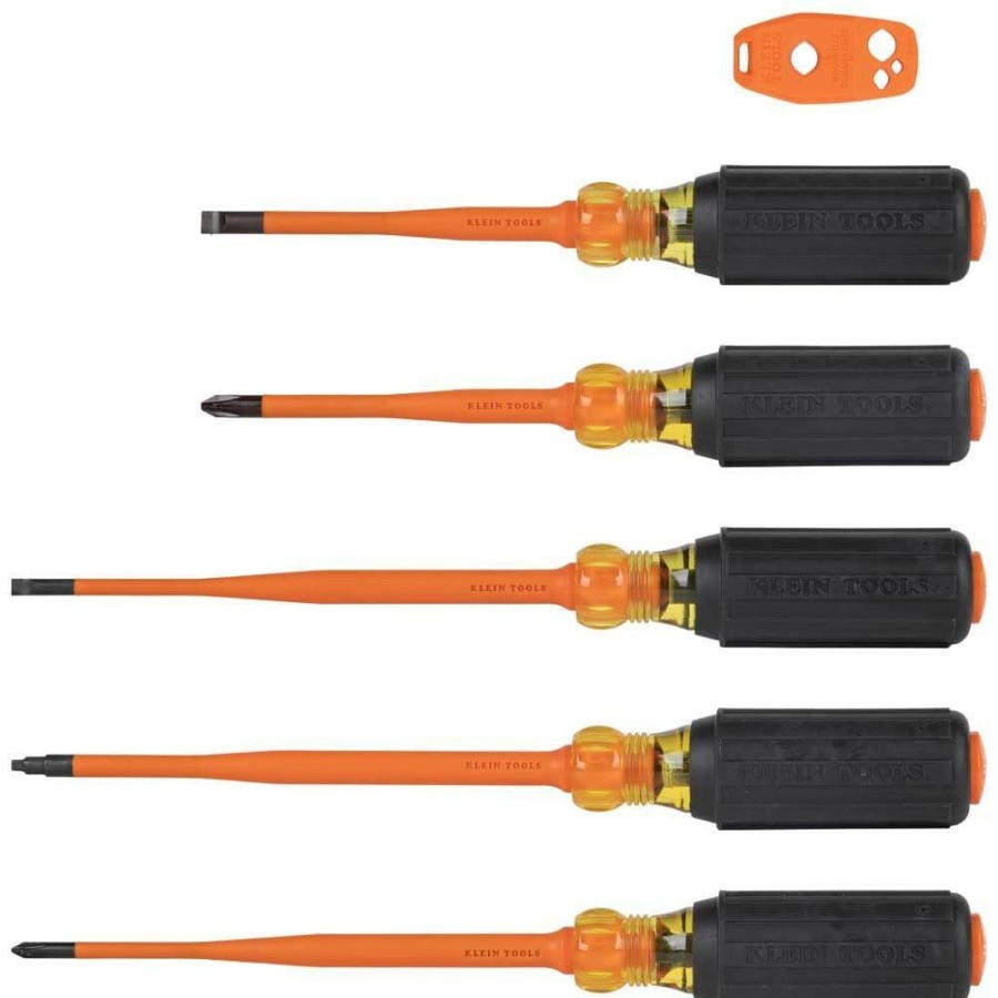 Hand Tools Klein Tools | Klein Tools 33736Ins 1000V Slim-Tip Insulated Magnetizer And Screwdriver Set