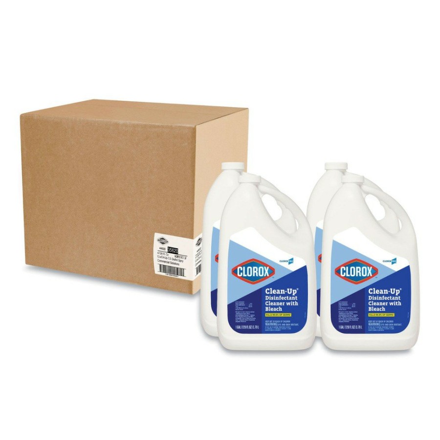 Facility Maintenance & Supplies Clorox Cleaners | Clorox 35420 128 Oz. Clean-Up Disinfectant Cleaner Refill - Fresh (4/Carton)