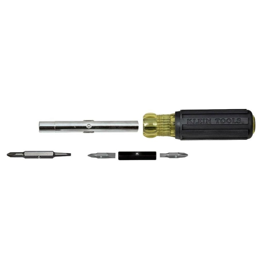 Hand Tools Klein Tools | Klein Tools 32557 Heavy Duty 6-In-1 Multi-Bit Screwdriver / Nut Driver