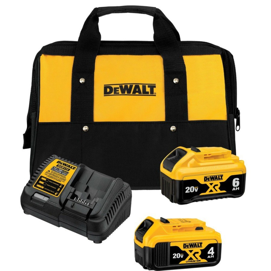 Batteries & Chargers Dewalt | Dewalt Dcb246Ck 20V Max Xr Lithium-Ion Batteries And Fast Charger Starter Kit (4 Ah/6 Ah)